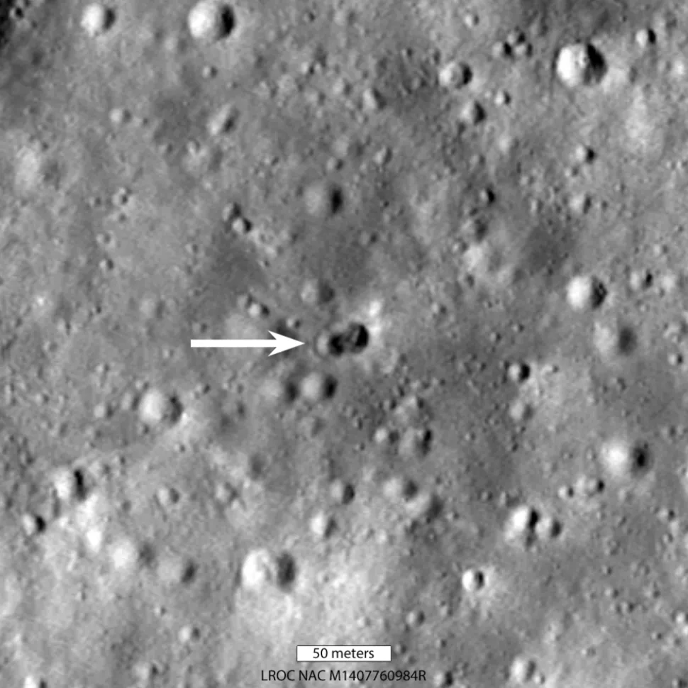 new lunar craters - NASA