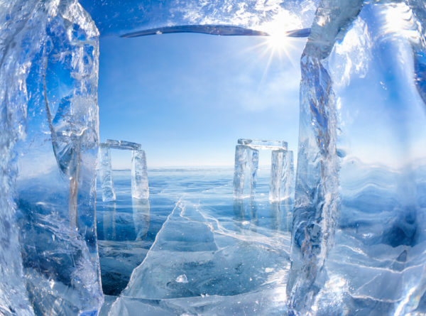 ice stonegenge - winter solstice - deposit photos