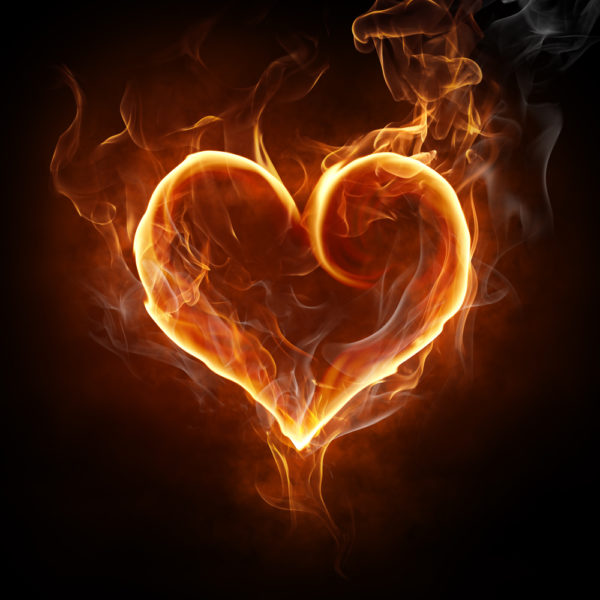 heart on fire - deposit photos