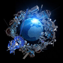 Space junk around Earth - Deposit Photos