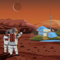 Mars colony - deposit photos