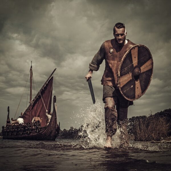 Viking in the Water - Deposit Photos