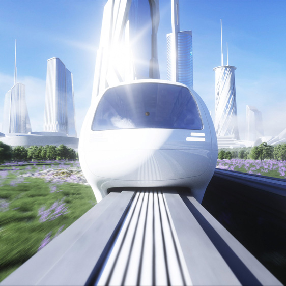 hyperloop train - deposit photos