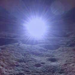 Sunrise on the moon captured by Blue Ghost spacecraft - Firefly Aerospace