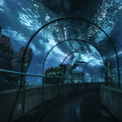 underwater aquarium tunnel - deposit photos