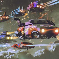 flying cars - deposit photos